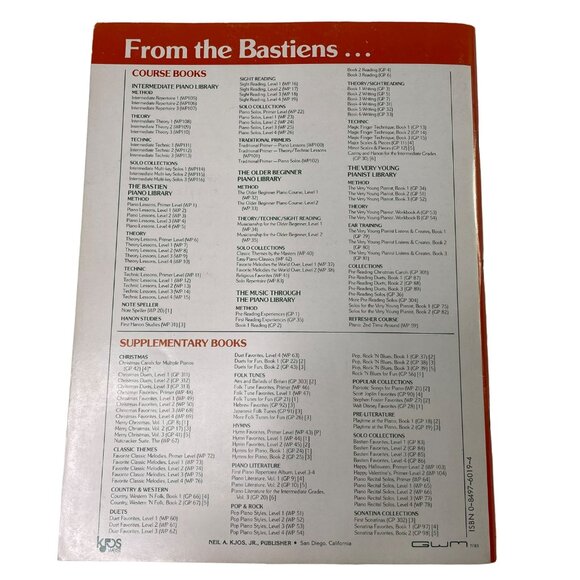 Piano Literature Sheet Music Volume Three Jane Smisor Bastien 1966 Vintage u - Picture 2 of 11